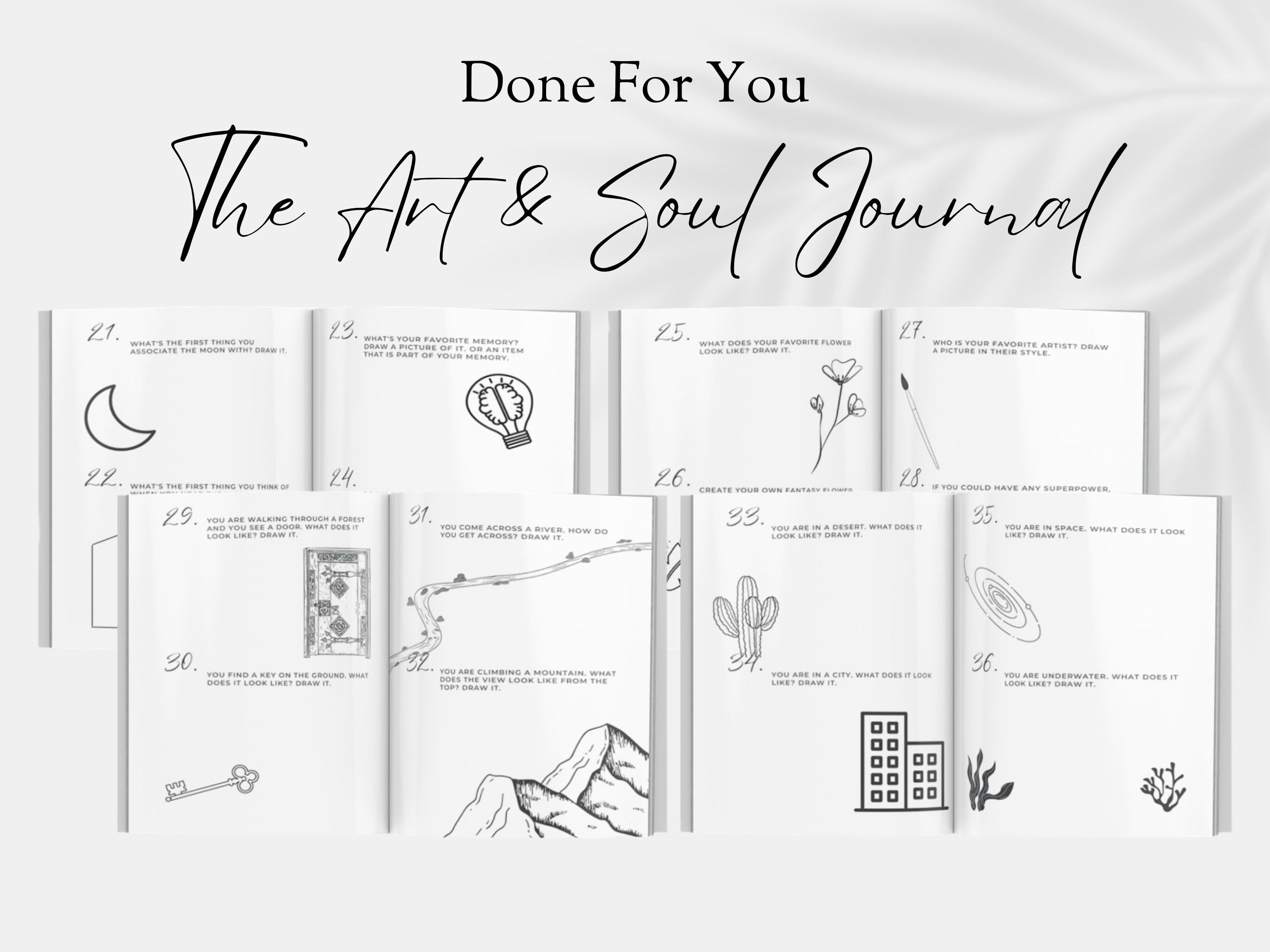 365 Drawing Journal Prompts, Doodle Journal, Visual Journal Prompts