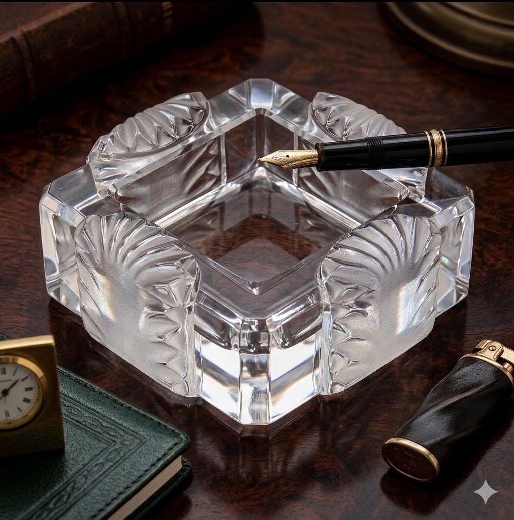 R. Lalique France ガラス皿 Vintage Lalique France 