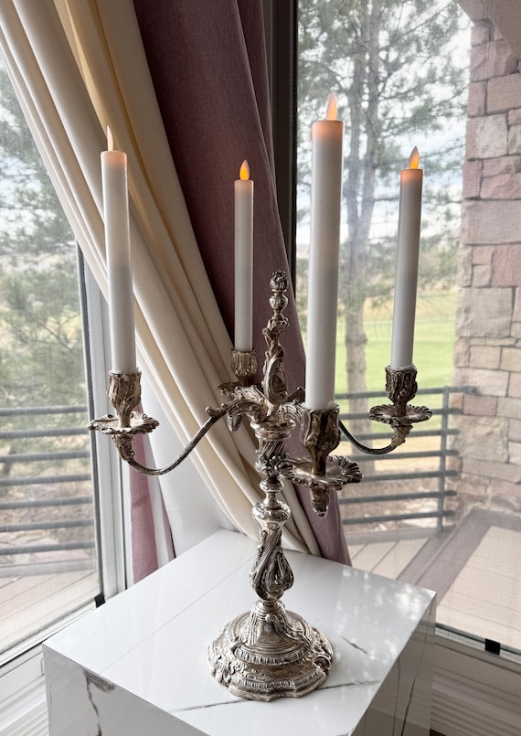 Vintage Silver Plated Reed & Barton 4-arm Candelabra Candleholders