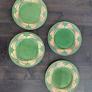 Pick from set of 4  or 1 Portugal Pink  Dragonfly chop charger Plate Bordallo Pinheiro Majolica 12”
