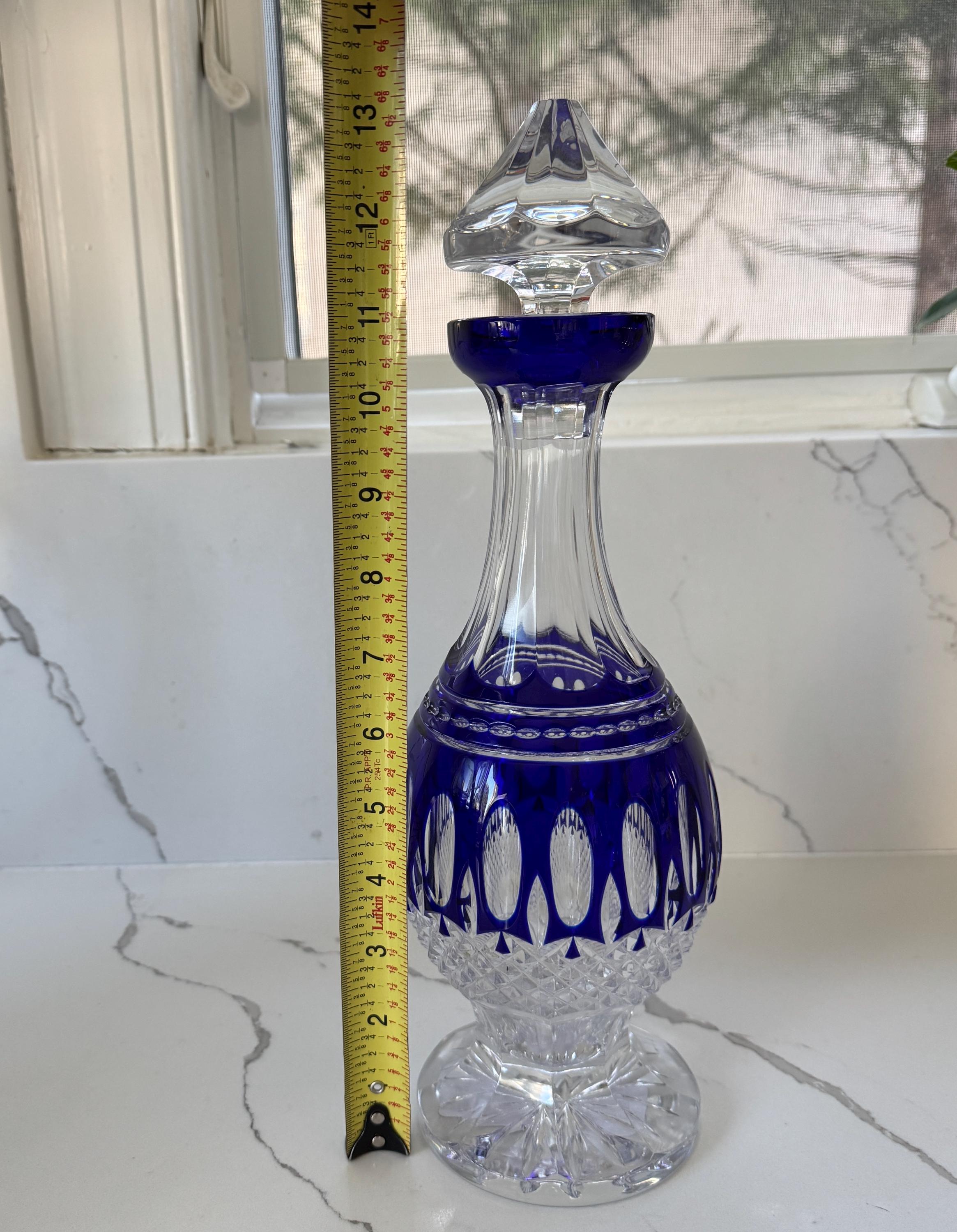 Waterford Crystal Cobalt Blue Clarendon Balloon Brandy Snifters