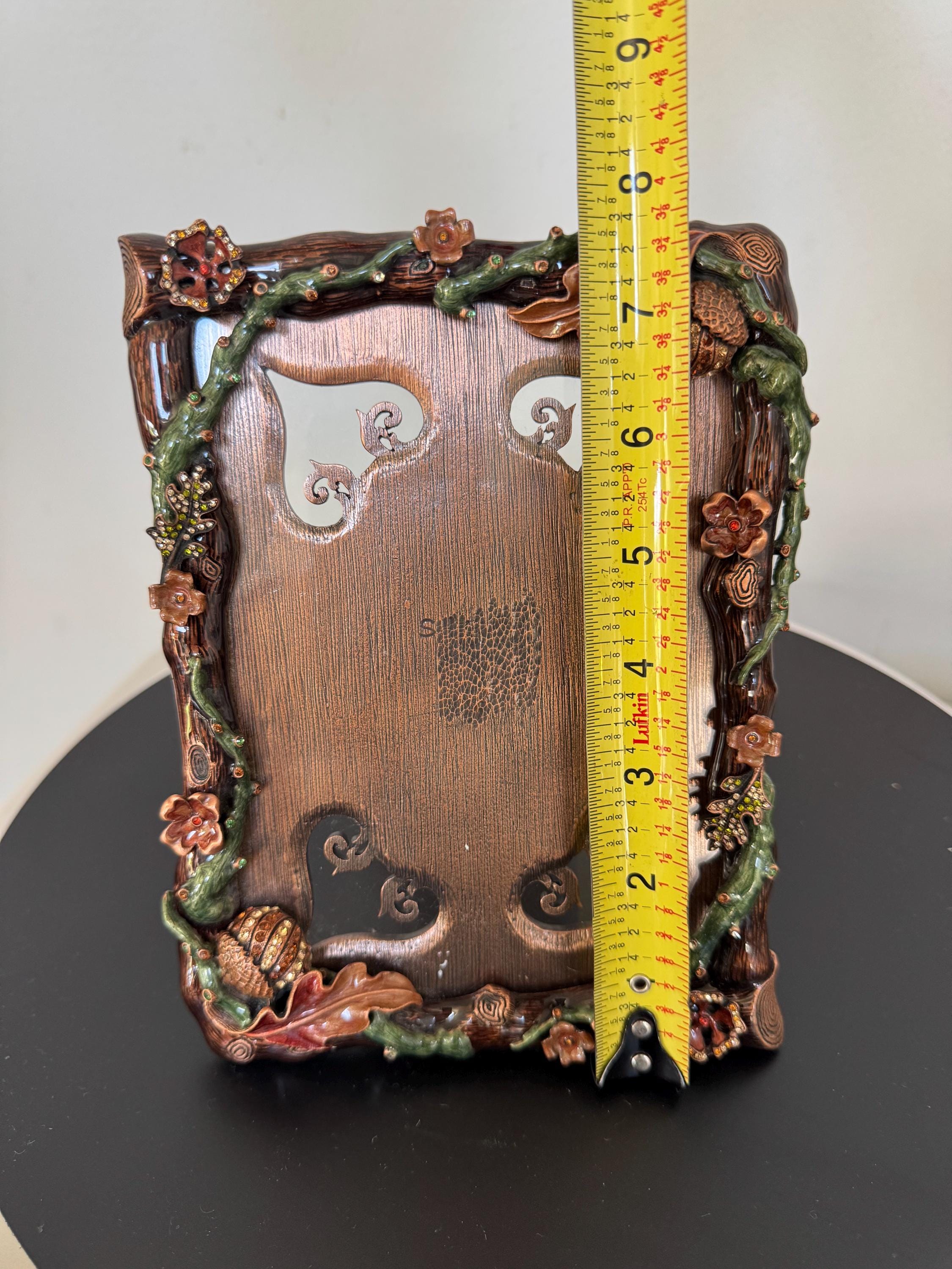 Jay Strongwater Florentino Enamel Swarovski Twig & Acorn Leaf