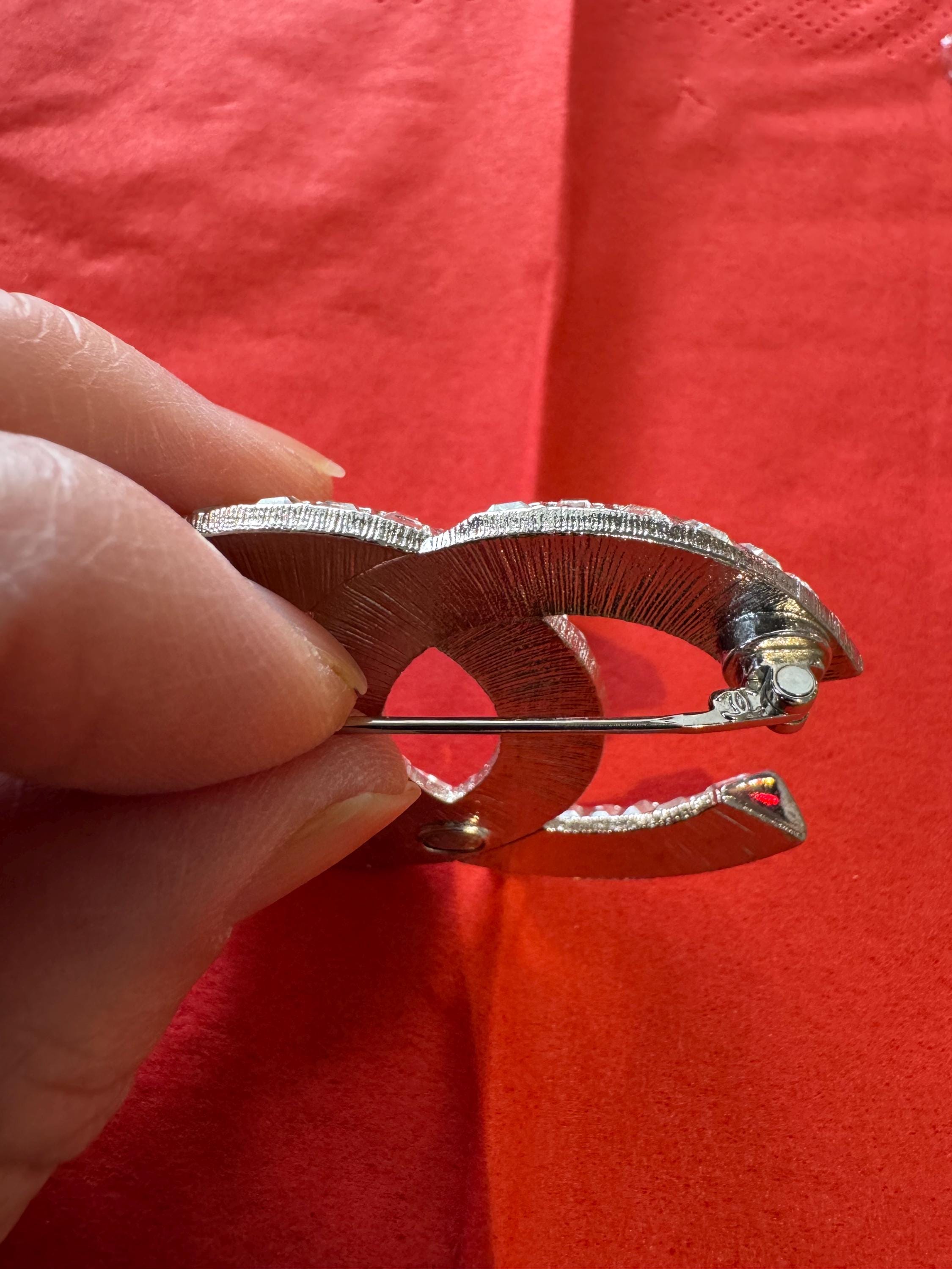 Large Chanel Crystal Bijoux Coco Brooch About 2” - No Box - Etsy