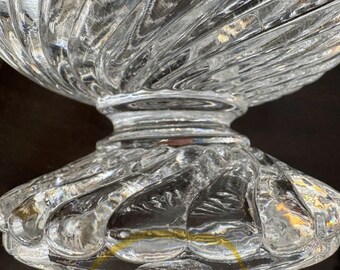Vintage Marked BACCARAT Depose France Crystal Swirl Two Piece