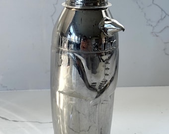 Cocktail Shaker Penguin Art Deco Restoration Hardware Vintage