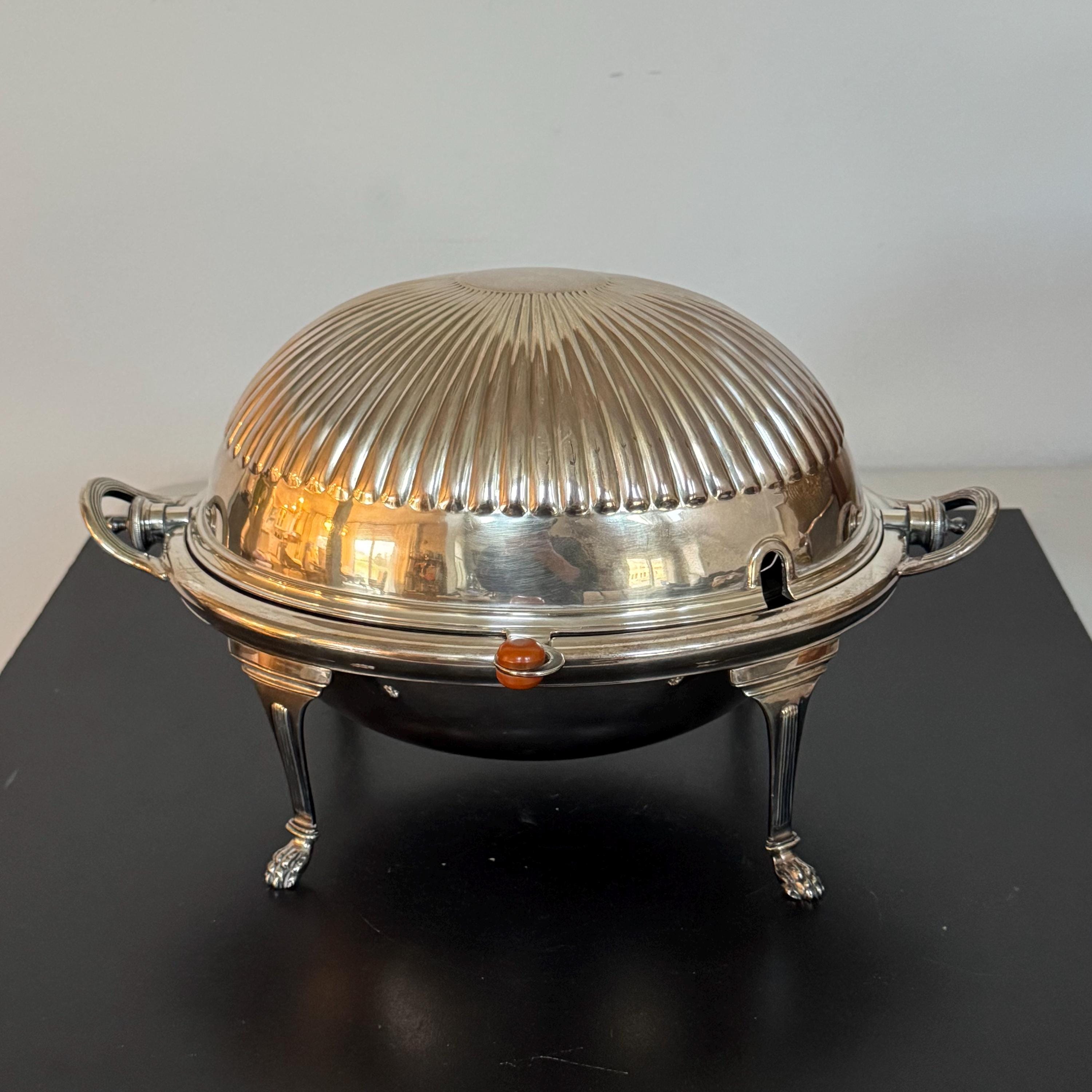 Mappin and Webb Princes Plate Roll Top Server, Antique English