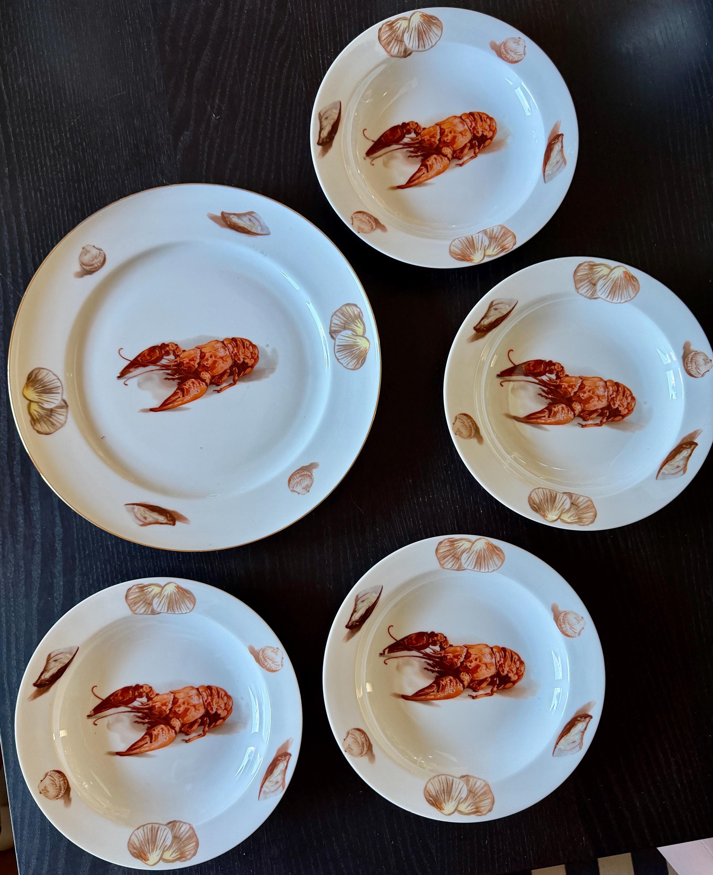 Vintage Porcelain Lobster Plates - Etsy display picture 1