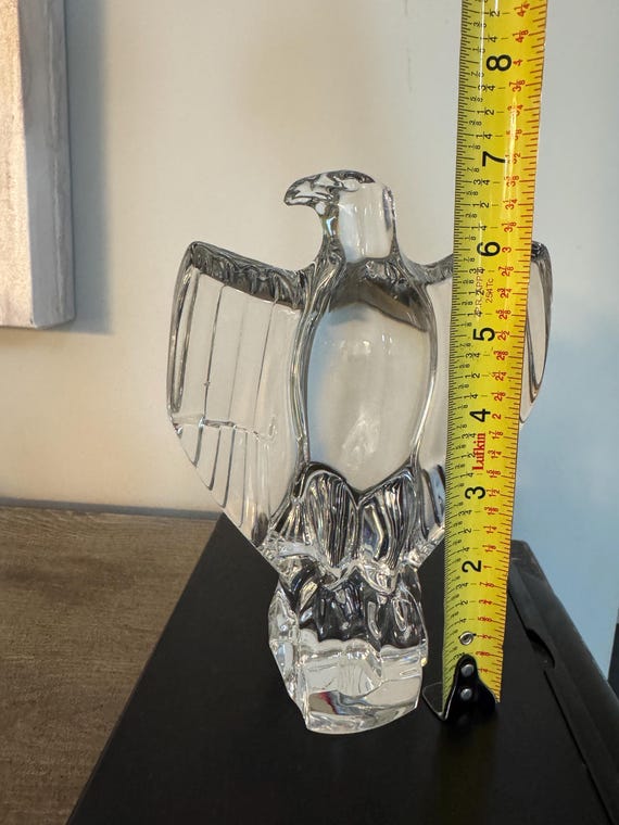 Stylized Baccarat Crystal American Bald Eagle Sculpture 7”x5” - Etsy