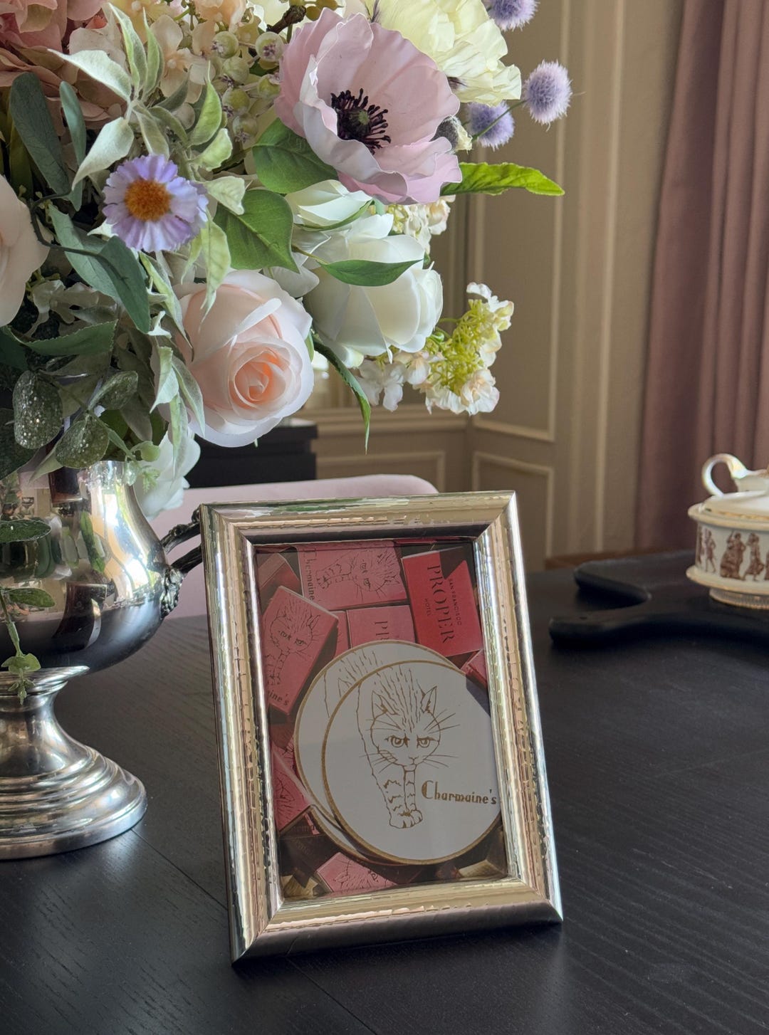 Vintage Christian Dior Silver Metal Picture Frame or Photo Frame