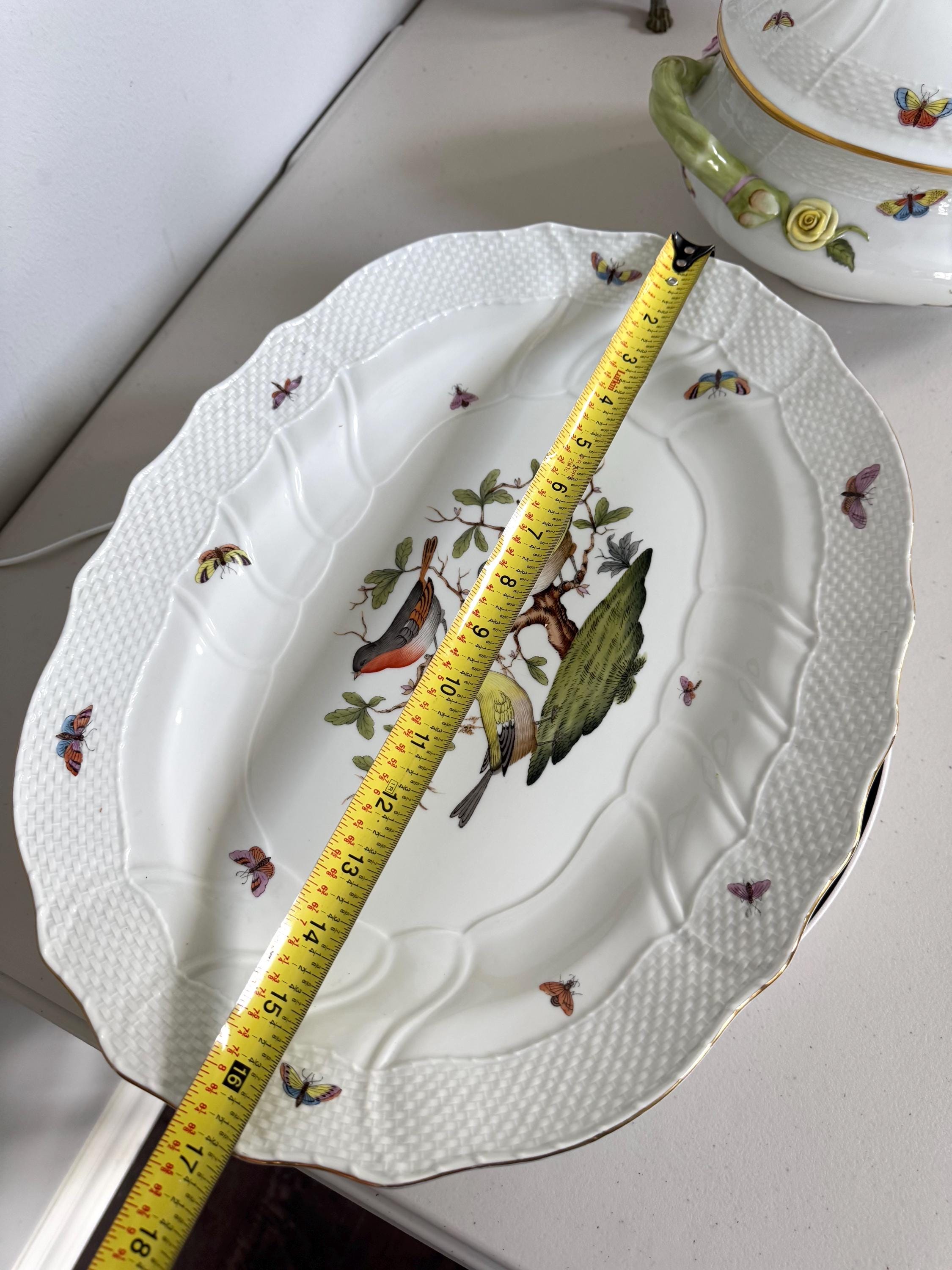 Large Herend Rothschild Bird Tureen 14.25