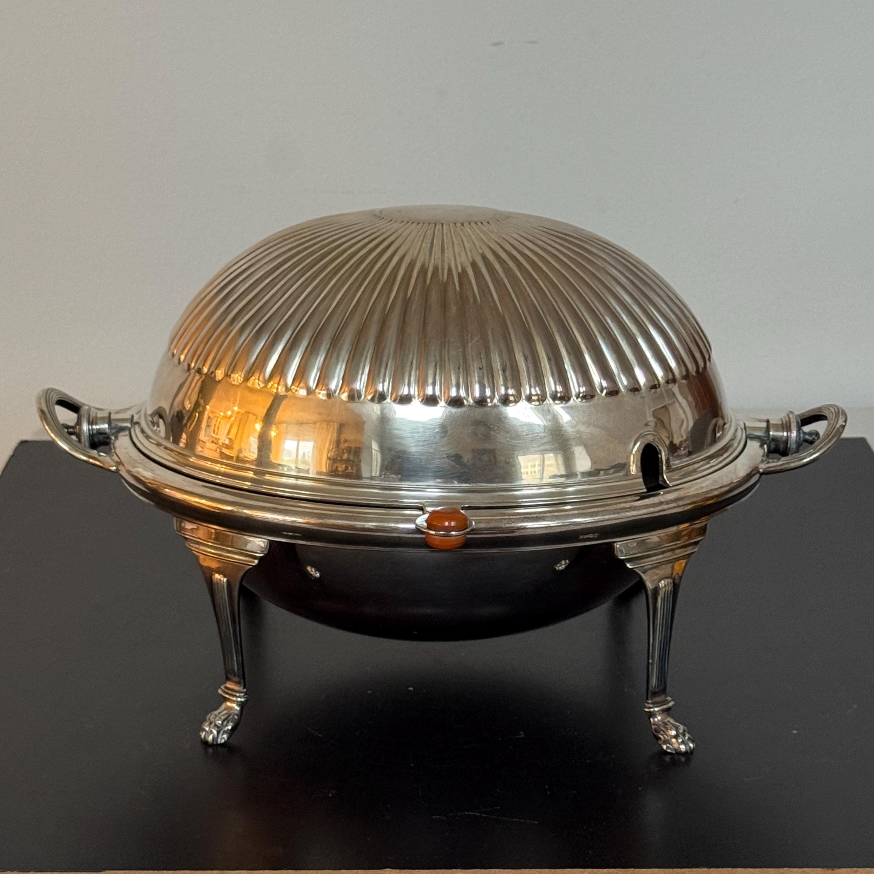 Mappin and Webb Princes Plate Roll Top Server, Antique English
