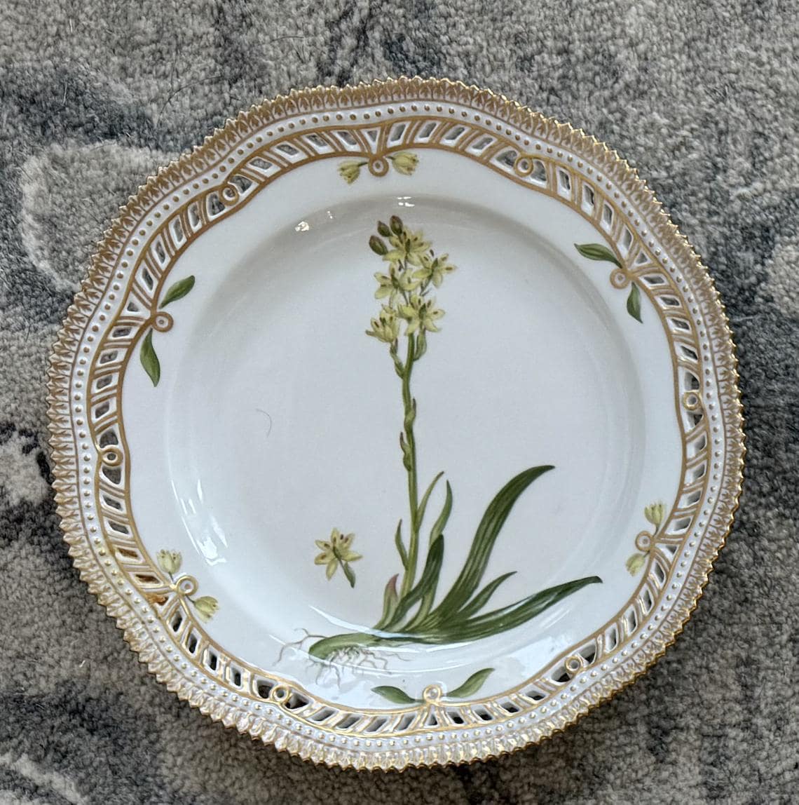 Royal Copenhagen Flora Danica Plate 8.75”, Hand Painted Botanical