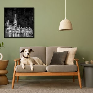 Photographie de la Grand Place de Bruxelles de nuit, Cadre en bois, Canva ou Poster, Différentes tailles, Qualité Premium image 5