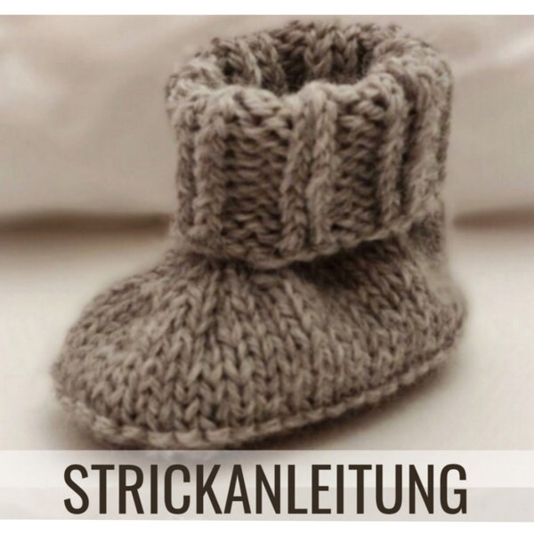 Strickanleitung für Baby Haussocken | PDF in Deutsch | 0-9 Monate |