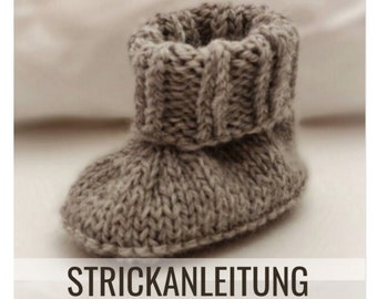 Knitting instructions for baby house socks | PDF in German | 0-9 months |