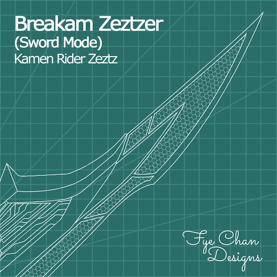 Breakam Zeztzer (sword Mode) Pattern DIY Template EVA Foam