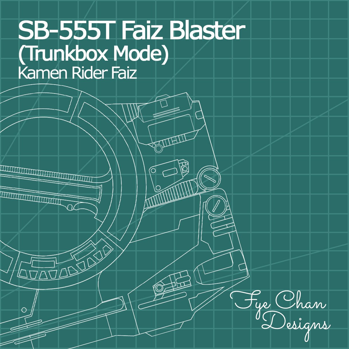 SB-555T Faiz Blaster (trunkbox Mode) Pattern DIY Template EVA Foam