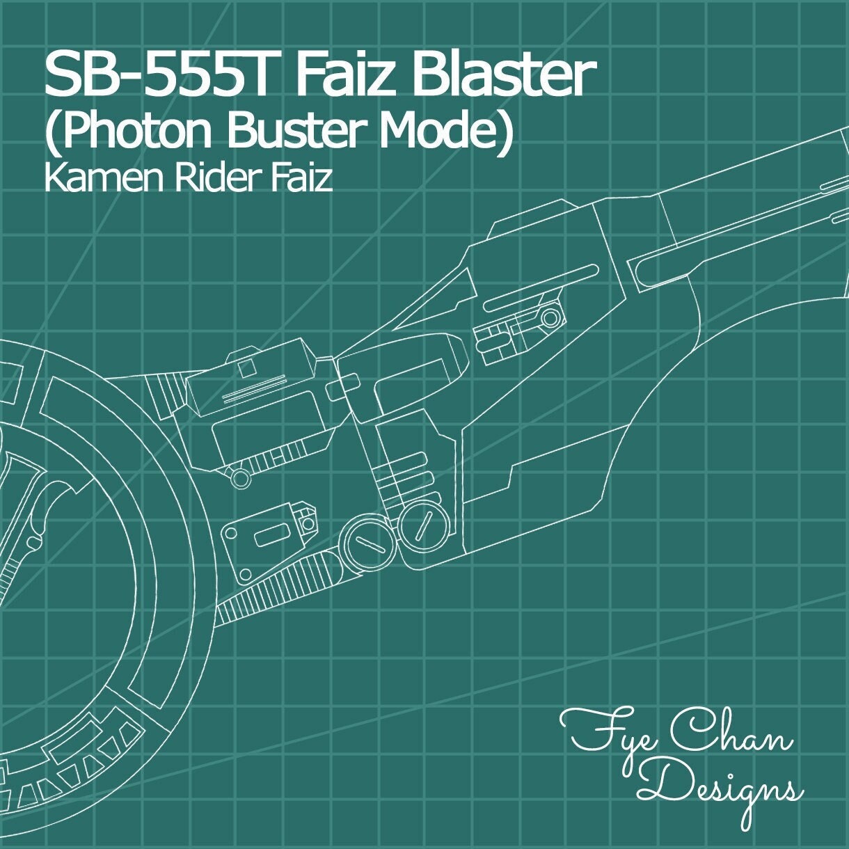 イージューライダーページ SB-555T Faiz Blaster (photon Buster Mode) Pattern DIY Template EVA