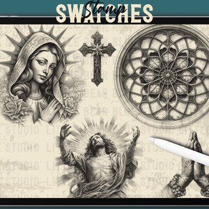 1000 Chicano Sleeve Tattoo Bundle Procreate Stamps, Chicano Art Brushes ...