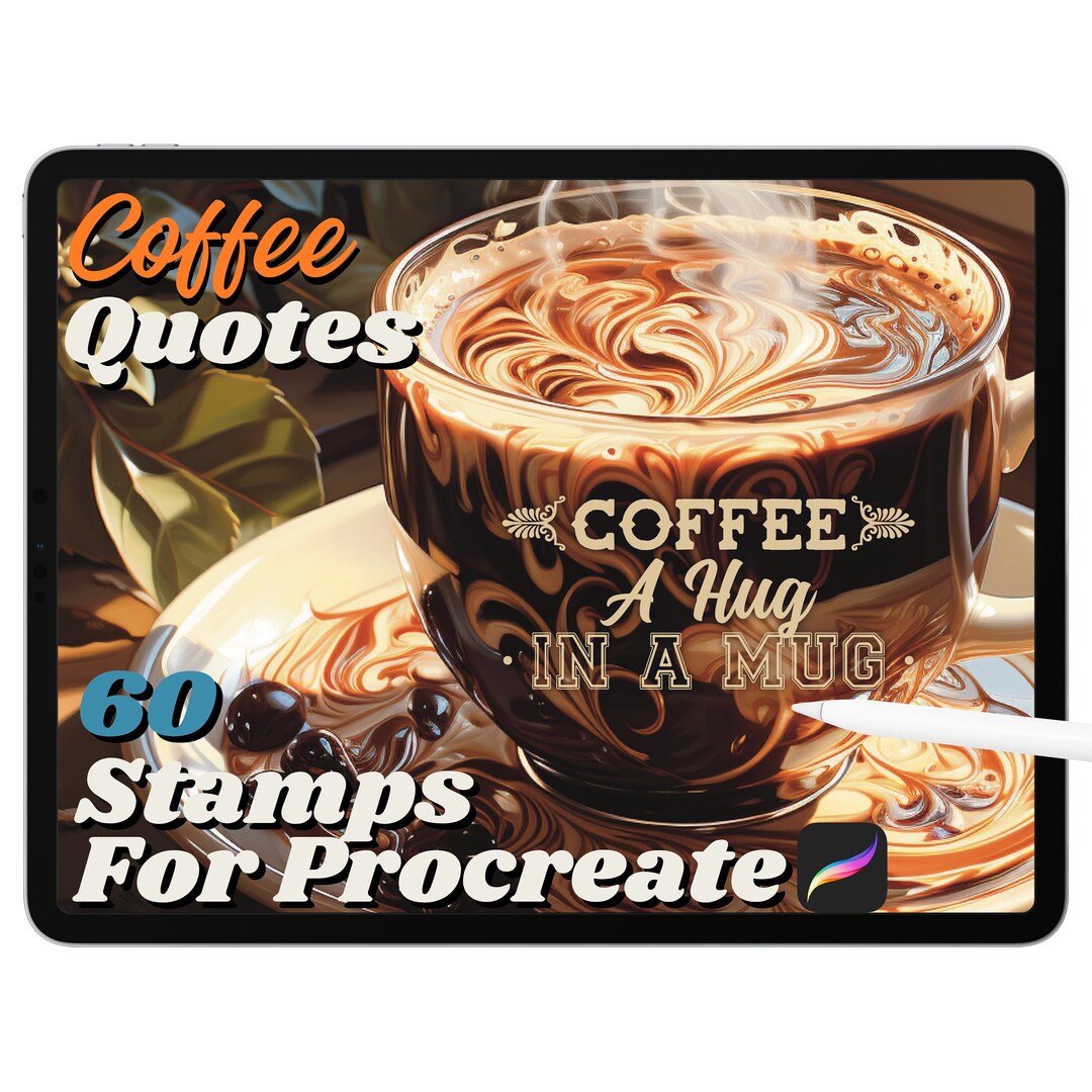60 Fun Coffee Quotes and Funny Coffee Memes Procreate Stamp Brushes
