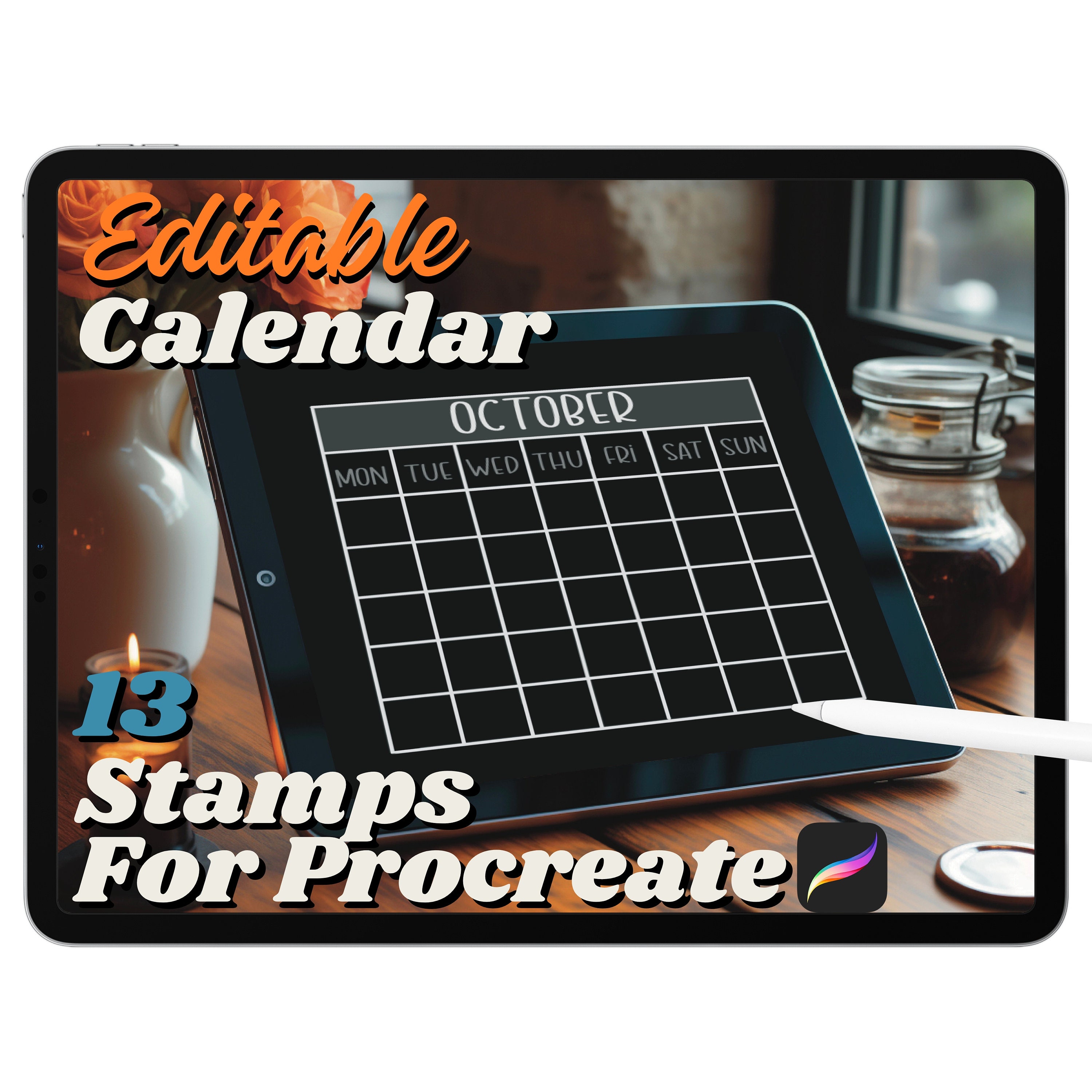 Procreate Stamps Mini Calendar Kit (1127770)