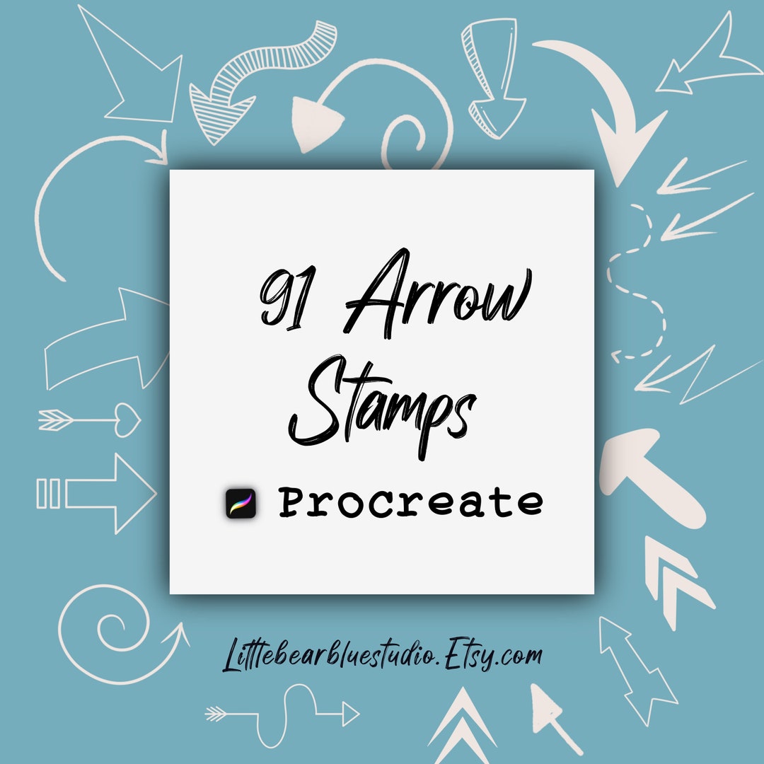 Procreate Arrow Stamp Brushes Procreate Stamps Coloring Stamps Arrow