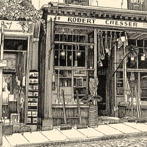 Brush Shop, Edinburgh, Pen & Ink Drawing, Unframed A3 Print, Gift Art Idea, Wall Art, Wall Decor image 2