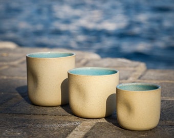 Set of Speckled Ceramic Cups 4 oz/6 oz/9 oz* espresso/flat white/latte cup