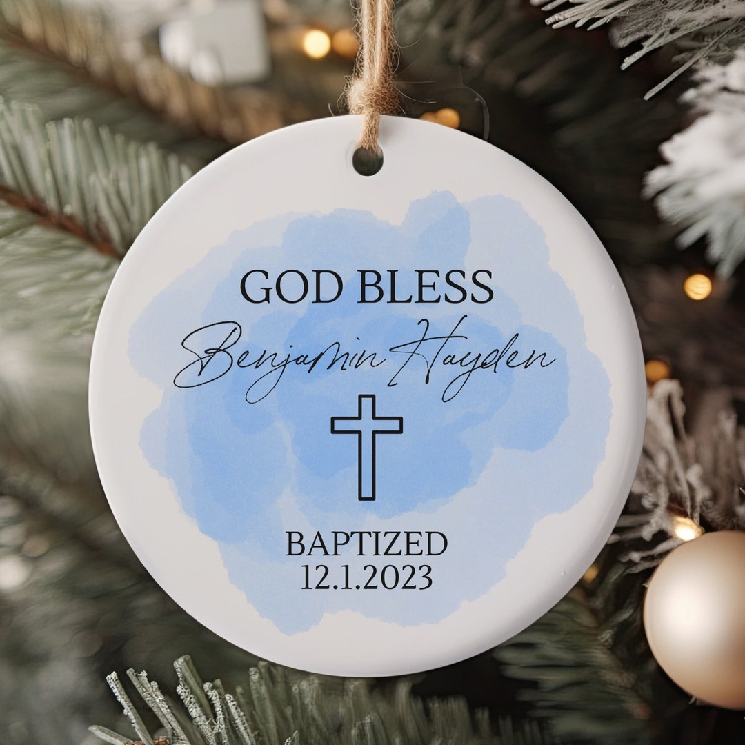 Custom Baptism Christmas Ornament Gift for Christian Keepsake - Etsy