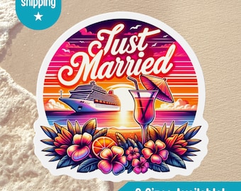 Just Married Kreuzfahrt-Türmagnet, Hochzeits-Kreuzfahrt-Türmagnete, Kreuzfahrt-Türdekorationen, Hochzeits-Kreuzfahrt-Magnete, Hochzeitsgeschenke