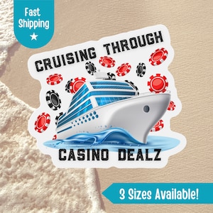 Cruising Through Casino Dealz Cruise Magnet, Cruise Door Magnets, Cruise Door Decor, Cruise Magnets, Cruise Decorations, Casino Magnets