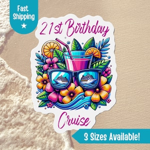 21st Birthday Cruise Door Magnets | Cruise Door Magnet | Magnet Cruise Door Decoration | Birthday Cruise Door Sign - 3 sizes Available