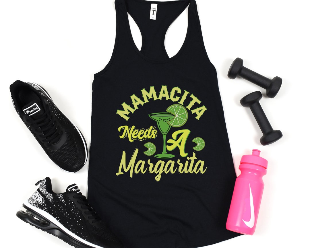 Mamacita Needs A Margarita T-Shirt For Women & Moms Medium / Charcoal Black Triblend