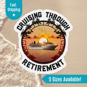 Cruising Through Retirement Cruise Magnet, Retirement, Cruise Door Magnet, Cruise Magnets, Cruise Decorations, Cruise Door Decoration