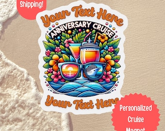 Custom Anniversary Cruise Door Magnets, Custom Cruise Door Magnets, Cruise Door Sign, Cruise Door Decor, Personalized Cruise Magnets