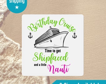 Geburtstags-Kreuzfahrt-Türmagnet Shipfaced und Nauti, Geburtstagskreuzfahrt, Kreuzfahrt-Geschenke, Geburtstagsreise, Kreuzfahrt-Türmagnete, Kreuzfahrt-Türdekor
