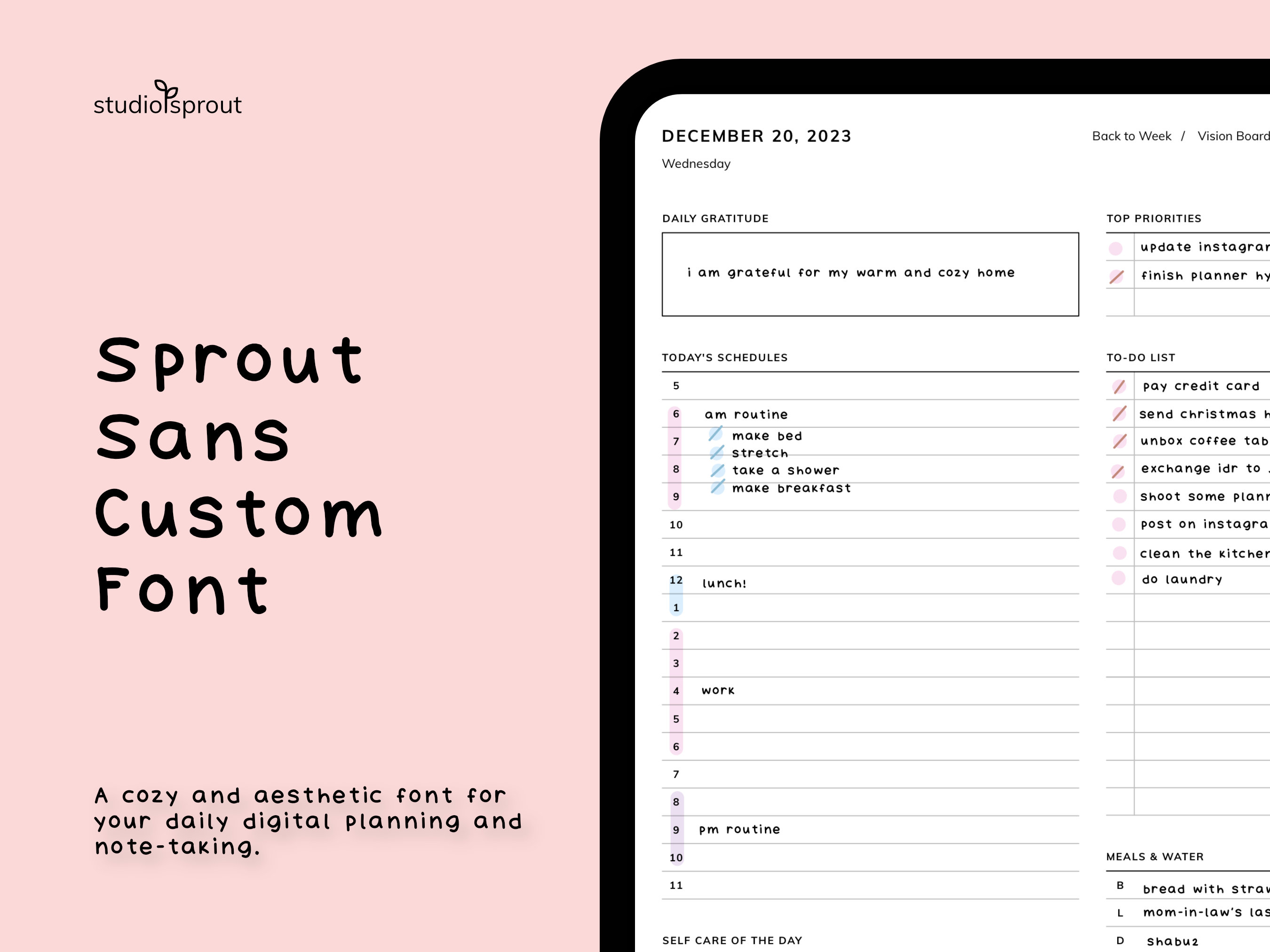Cute and Neat Handwritten Font for Digital Planning / Note-taking ...