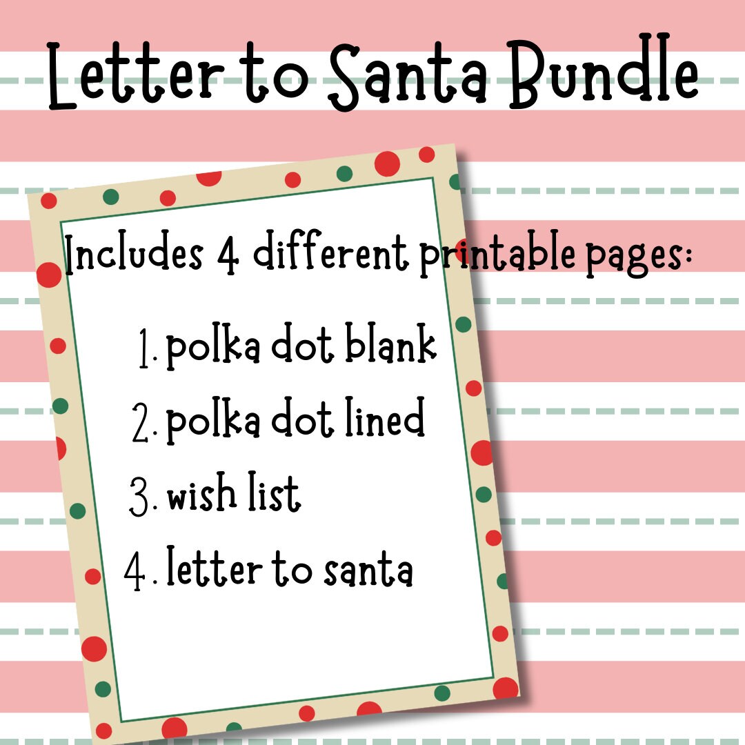 Vintage Letter to Santa Template / Christmas Wishlist - Etsy