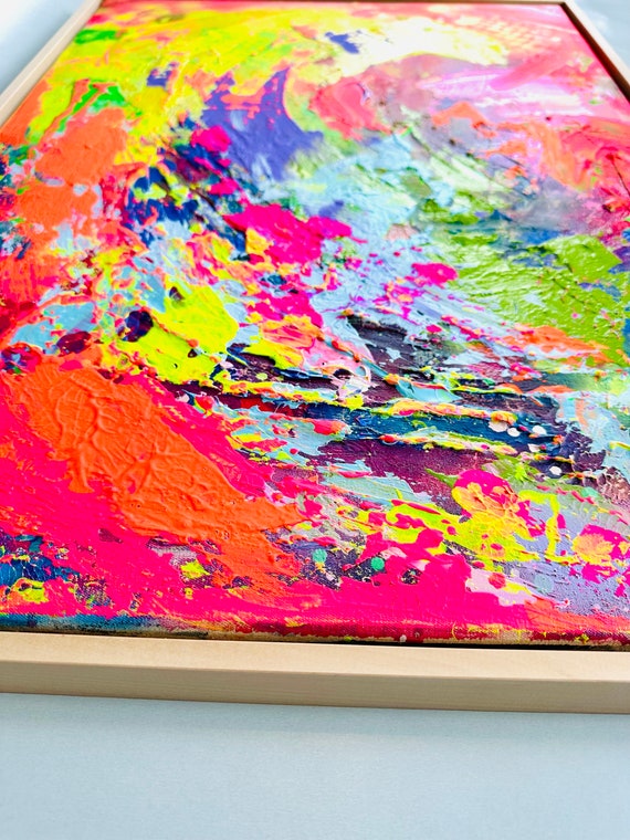 Neon, Artwork, Acrylic Painting, Abstract Art, Original, 50
