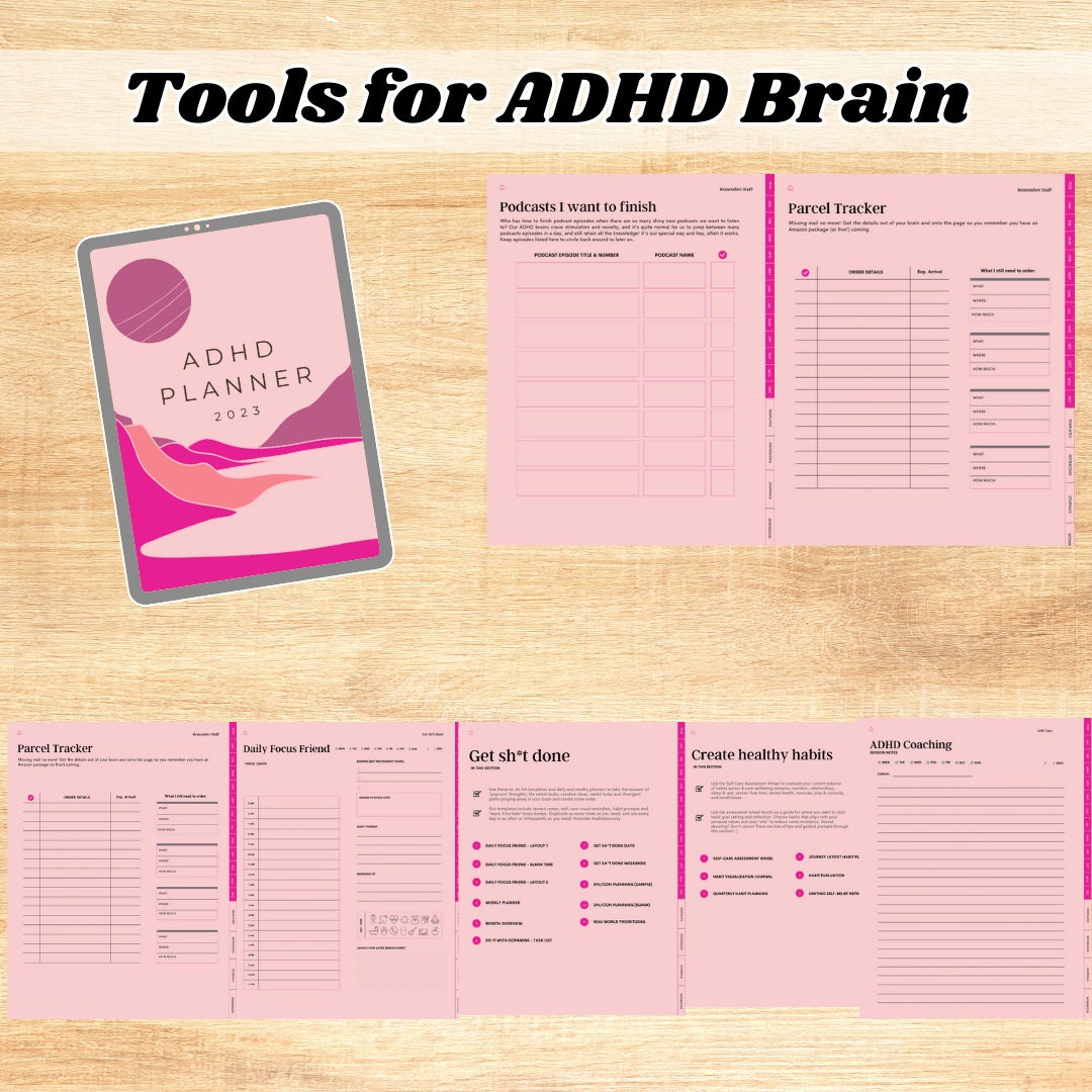 ADHD Planner, Digital ADHD Planner, Minimalist Planner, Adhd Resources