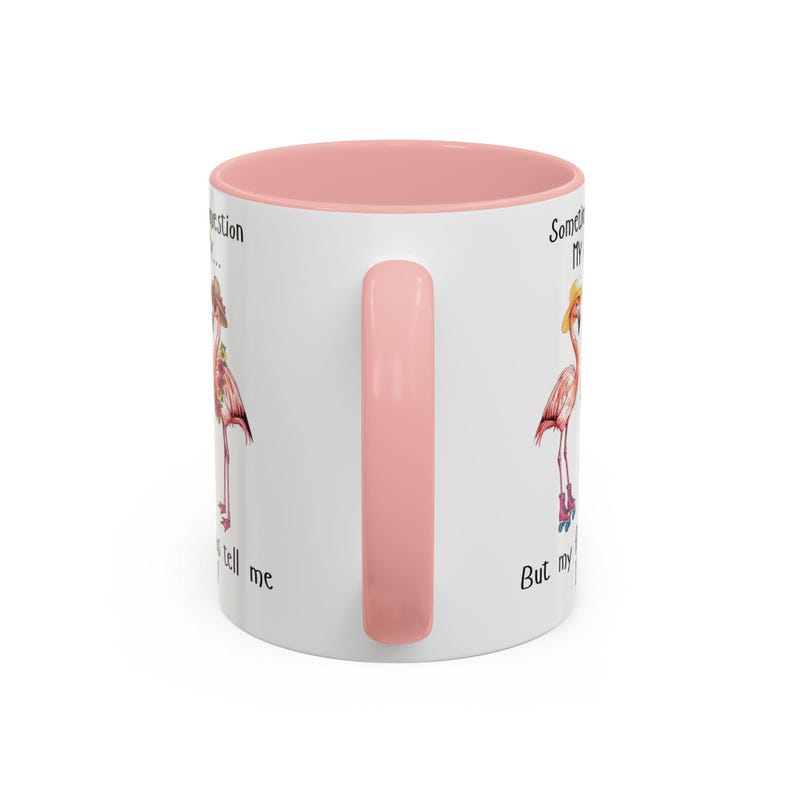 Funny Flamingo Mug Coffee Cup Ceramic Design Kitchen Accessory Office Desk Humor Gift Birthday Present Tropical Theme Quirky Decoration image 19