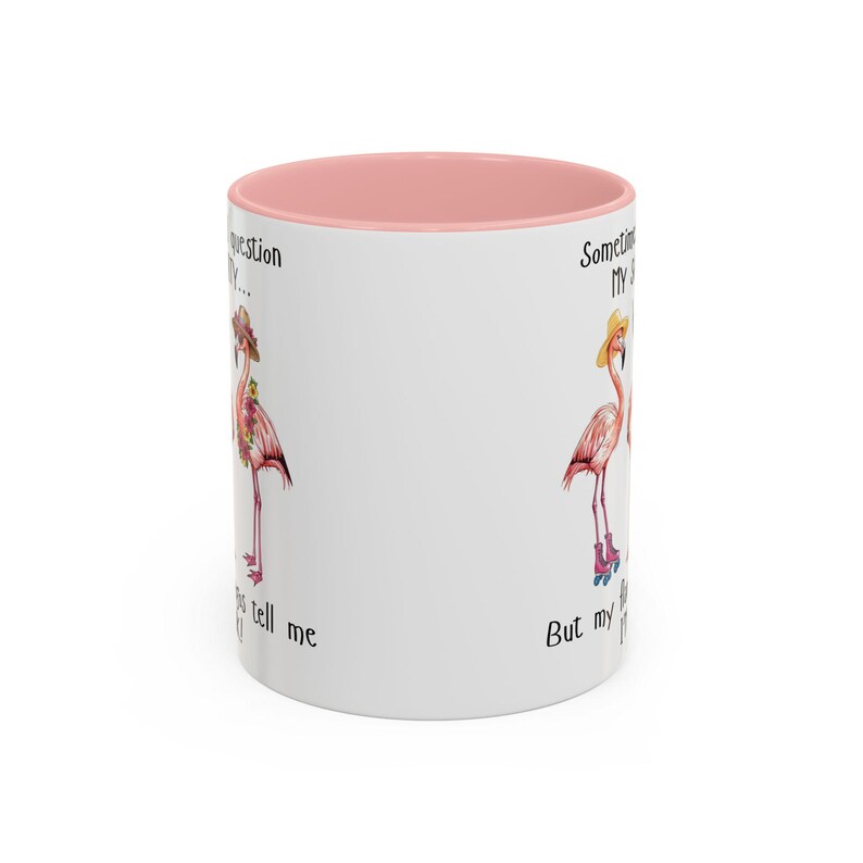 Funny Flamingo Mug Coffee Cup Ceramic Design Kitchen Accessory Office Desk Humor Gift Birthday Present Tropical Theme Quirky Decoration image 18