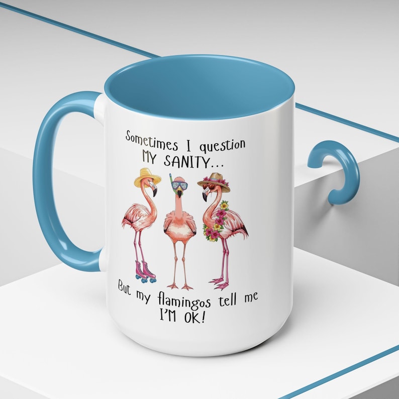 Ceramic Flamingo Cup Funny Coffee Mug Morning Routine Essential Kitchen Accessory Microwave Safe Dishwasher Safe Multiple Size Options Available Tropical Theme Design Quirky Desk Decoration Perfect Birthday Present Unique Gift Idea Humorous