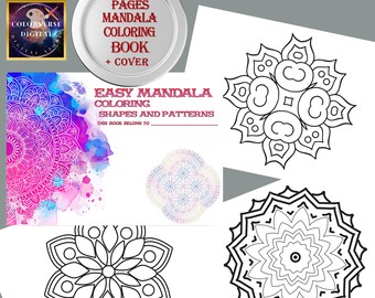 Easy Mandalas Coloring Book: 60+ Relaxing Pages for Adults & Seniors (PDF Download)
