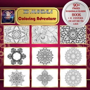 Mandala Coloring Book Pages for Adults, Stress Relief Art Beginners Mandala Art Printable Adult Coloring, Relaxation Activity Digital PDF