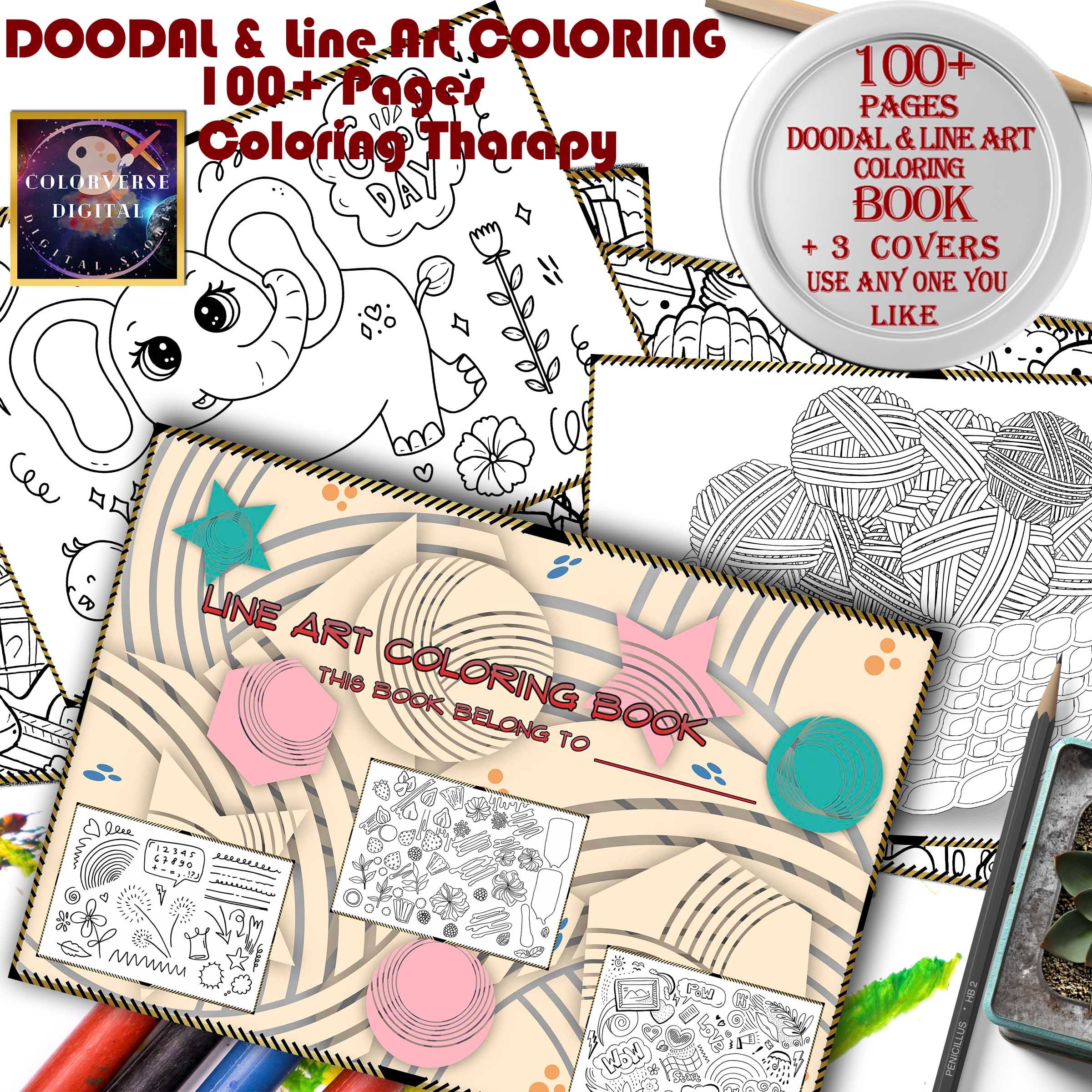 Doodle Line Art Coloring Book | 100+ Cute Kawaii Pages | Printable PDF ...