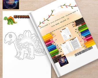 Wild Animals Baby Coloring Book: Kids Educational Activity