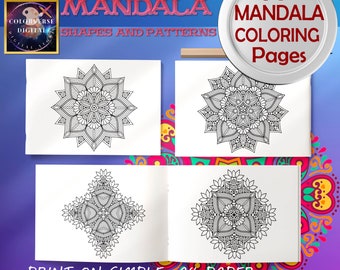 Mandala Coloring Book | 60+ Relaxing Printable Pages for Adults Kids | Mindfulness & Stress Relief Art Therapy (PDF Download)