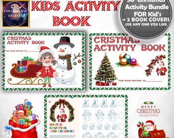 50+ Printable Christmas Activities, Christmas Activity Bundle, Kid's Activities, Christmas Coloring pages, Christmas Party Games, Printable