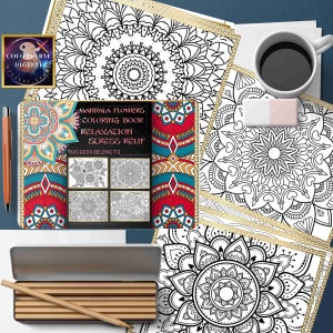 COLORING Book MANDALA 160 Page Bundle Art Book Adult Magnificent MAGICAL Floral Color Book Cool For Stress Relief A4
